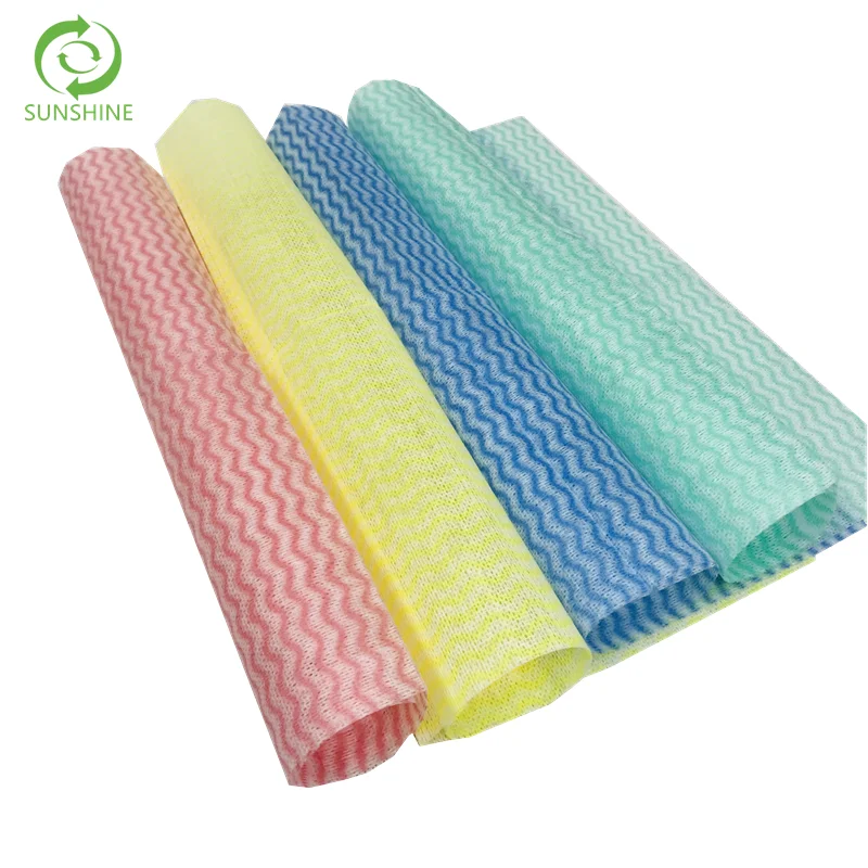 Good Price Viscose Polyester Printed Spunlace Nonwoven Fabric economical spunlace nonwoven general cleaning cloth