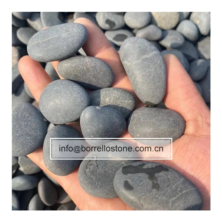 Черный мексиканский пляжный галька для украшения ландшафта