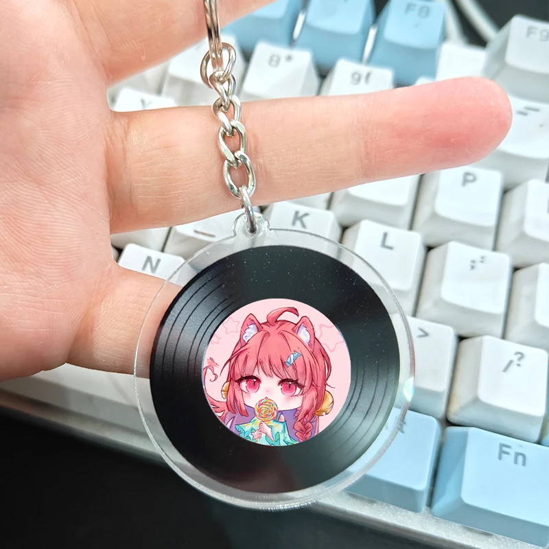 Custom Printed Photo Acrylic Charms Keychain Custom Kpop Cd album Keychain