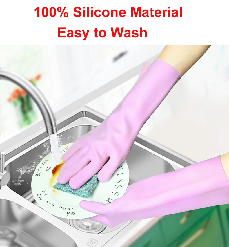 Silicone Magic Dishwashing Gloves Reusable Silicone Washer Gloves