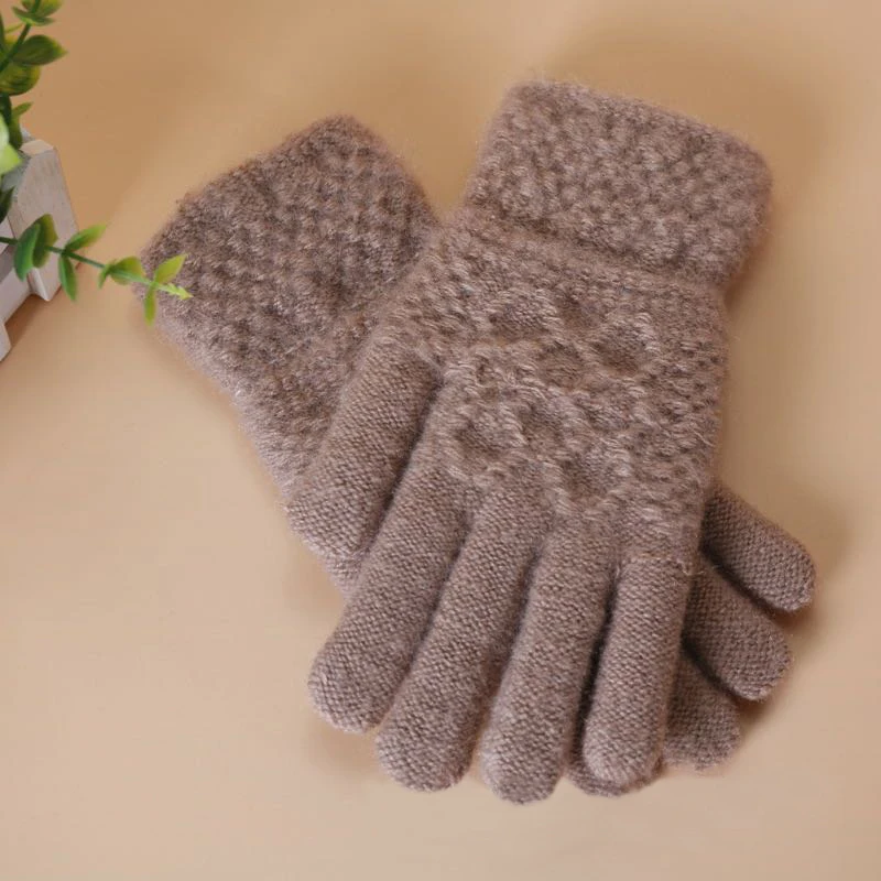 
High Quality Knitted Gloves Women Men Unisex Winter Acrylic Hand Thick Warm Fleece Manufacturere Jacquard Wrist Gloves Mitten 