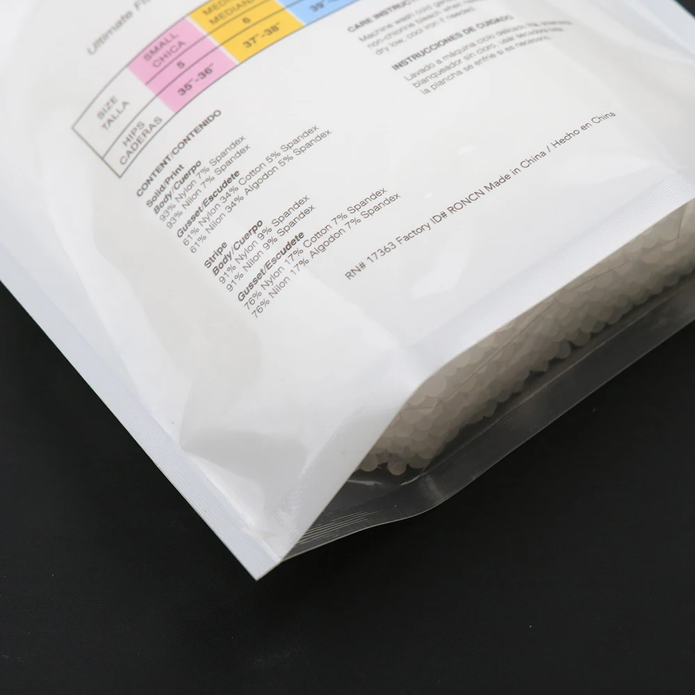 Custom Resealable Garment PET PE OPP Plastic Clothing Underwear Ziplock Zipper Zip Lock Packaging Bags With Hanging Card Hole