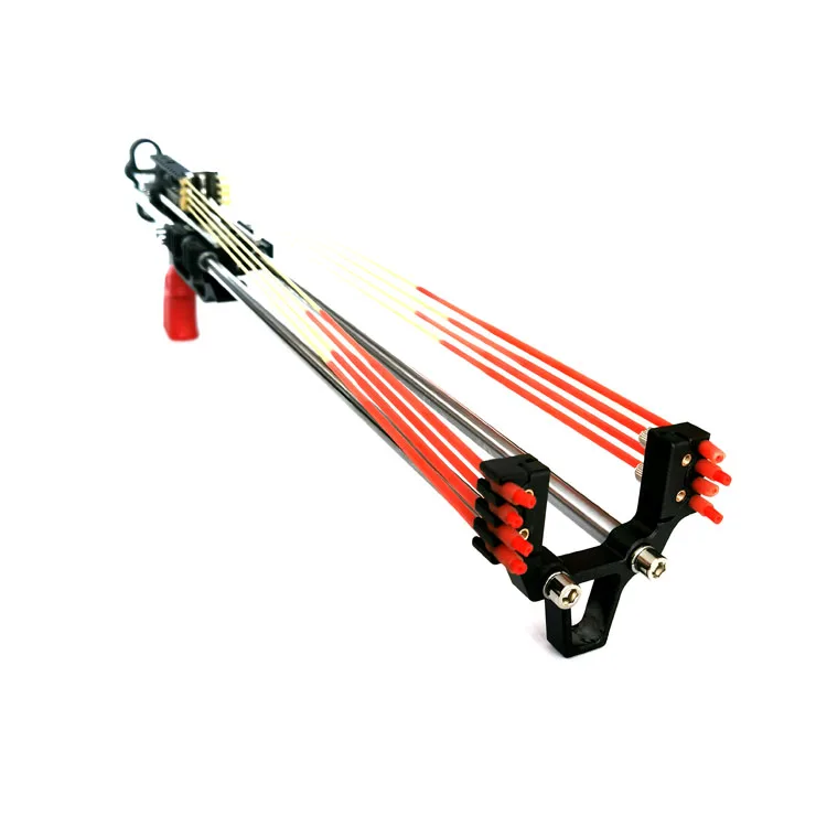 New Hunting Black Slingshot Metal Professional Powerful Slingshot With 12 Strands Of Rubber Band Outdoor Shooting Sling Shot
