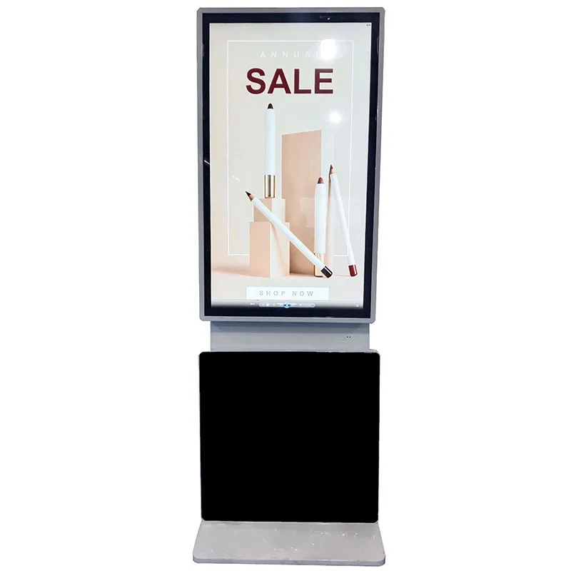 Indoor Floor Stand 43 49 55 65 inch LCD Advertising Display Rotating Interactive Touch Screen kiosk Digital Signage