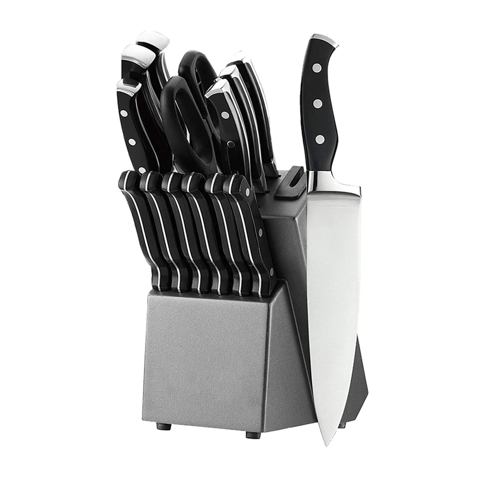 15 шт. немецкий набор ножей шеф-повара из нержавеющей стали с индивидуальным блоком логотипа
