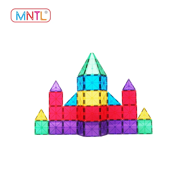 Творческий ясно цвет Магнитные строительные плитки 3D DIY магнитные Конструкторы 100 шт. развивающие игрушки набор