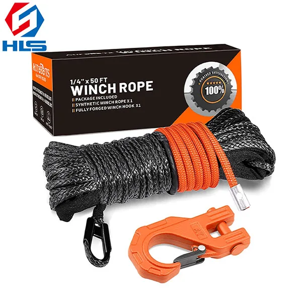 HMPE лебедка 6 мм * 15 м с 10 кабель крюк UHMWPE УФ-стойкая Буксировка для тяжелой промышленности вешалка