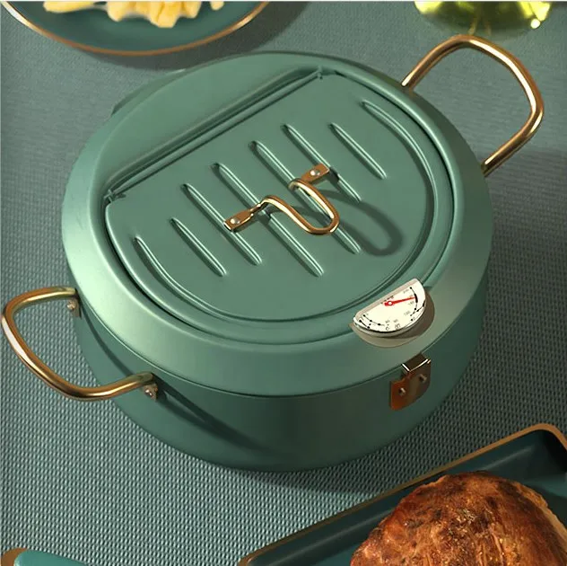 Горячая Распродажа кухонная жаровня Tempura сковорода термометр из углеродистой стали глубокая для Японии