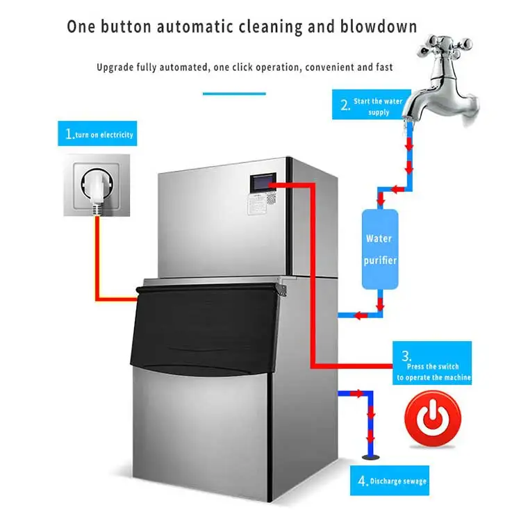 Китайский льдогенератор большой емкости 500 кг/24 ч, льдогенератор на Филиппинах
