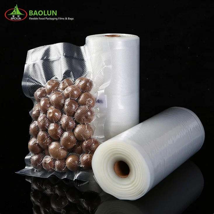Hot Selling Clear PA PE Vaccum Sealer Packing Bag Embossing Food Plastic Sealer Seal Storage Rice Vacuum Bag