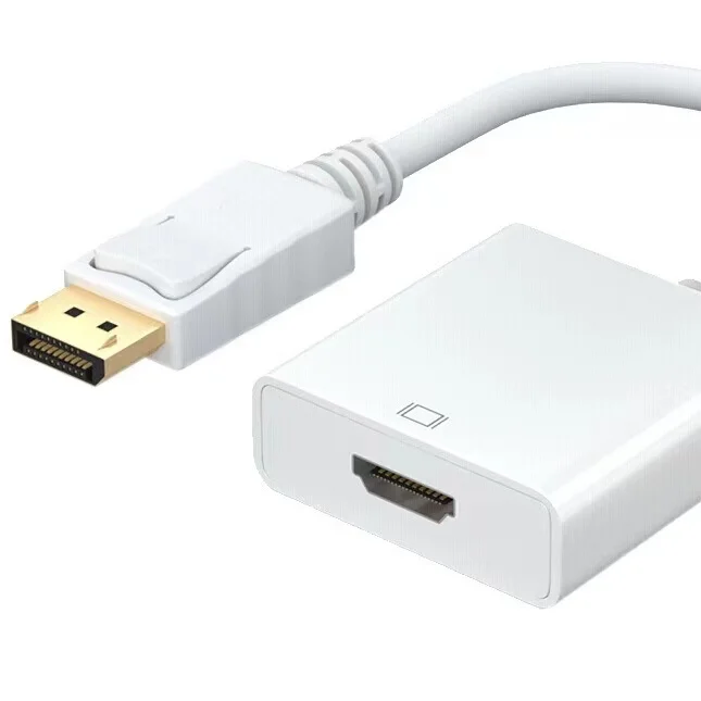 Factory hot sale HD cable with audio converter TV computer adapter cable Displayport to h dmi adapter HD cable