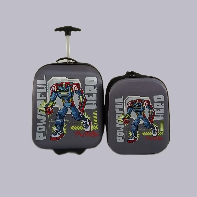 Luggagekids designer travel set manufacturer EVA material world trolley bag and luggage
