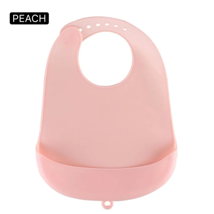 
Popular Food Grade Custom waterproof Baby Silicon Bibs With food catcher silicone baby bib 
