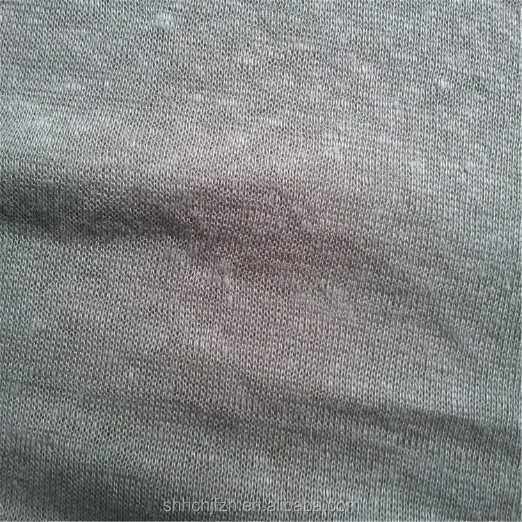 200gsm 55% из конопляной ткани 45% хлопок одиночный Джерси шорты с хлопком трикотажного полотна