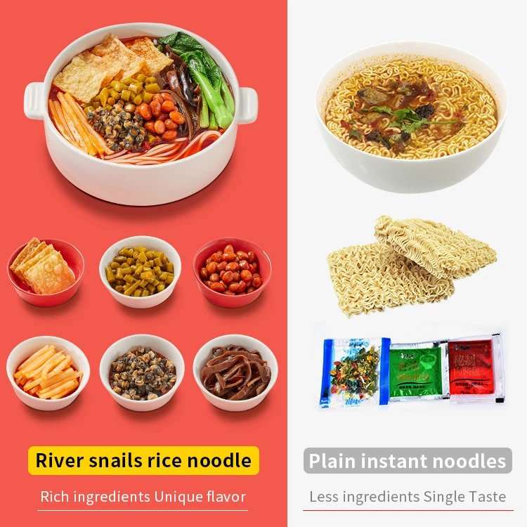 Низкая цена пряный вкус здоровая лапша рисовая Guangxi