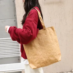 Waterproof Dupont Tyvek Paper Shopping Tote Bag Shoulder Bag With Zipper Pocket
