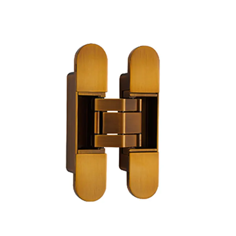 Zinc Alloy 3d Adjustable Concealed Hinges Soft Closing Door Hidden Hinges Durable Black 180 Degree Invisible Hinge