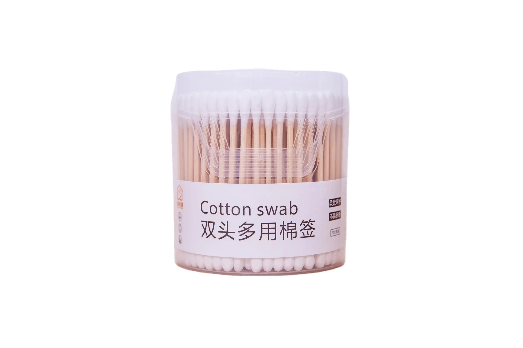 100pcs bamboo wood stick cotton swabs cotton buds
