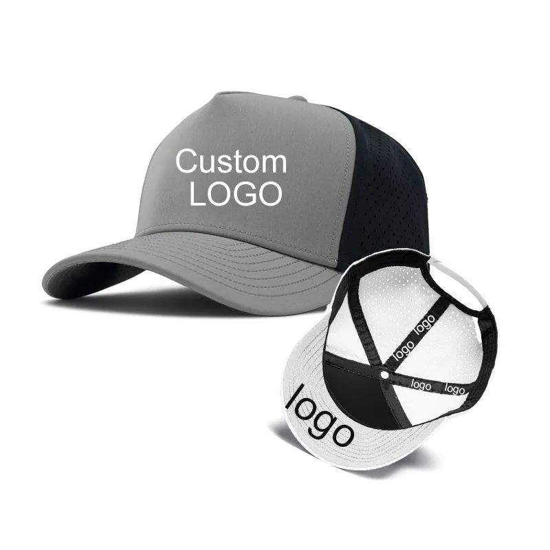 HS41 PVC Logo Custom hydro melin waterproof performance snapback hat floating melin baseball cap hats with custom logo