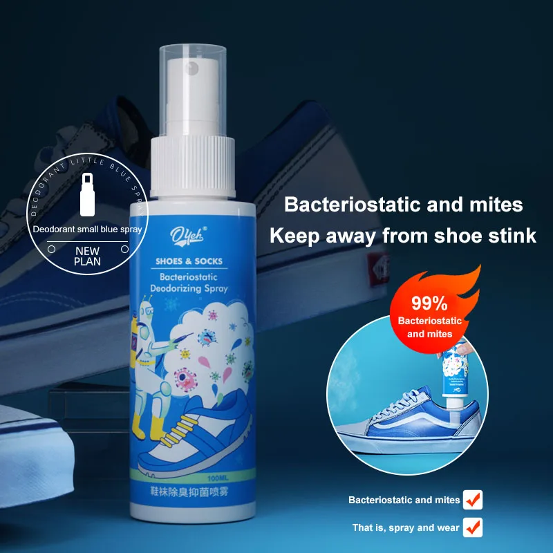 Wholesale High quality shoe deodorant spray Antibacterial deodorant freshener 100ml shoe deodorant spray