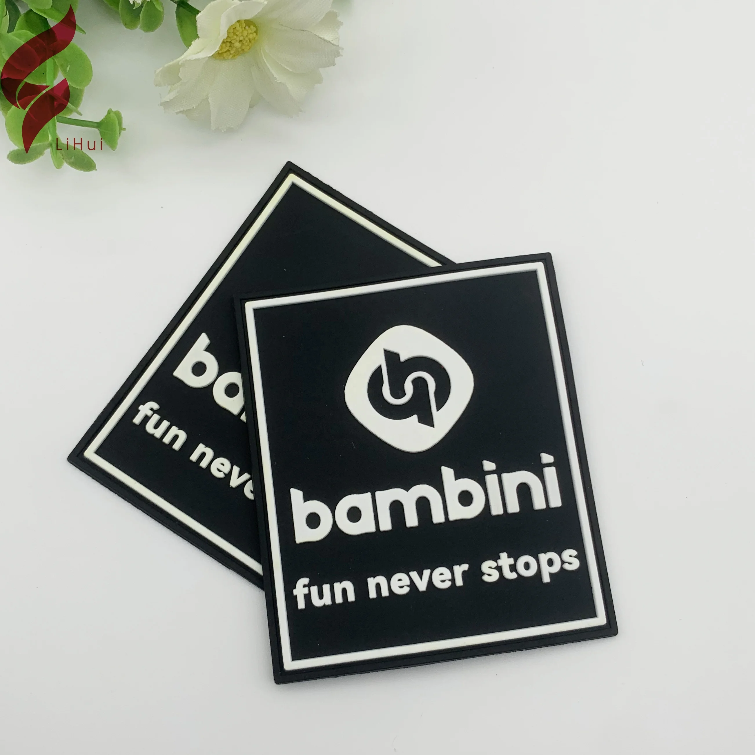 Lihui Top Seller custom 3d soft silicone pvc rubber bag luggage name logo tag for clothe shoes