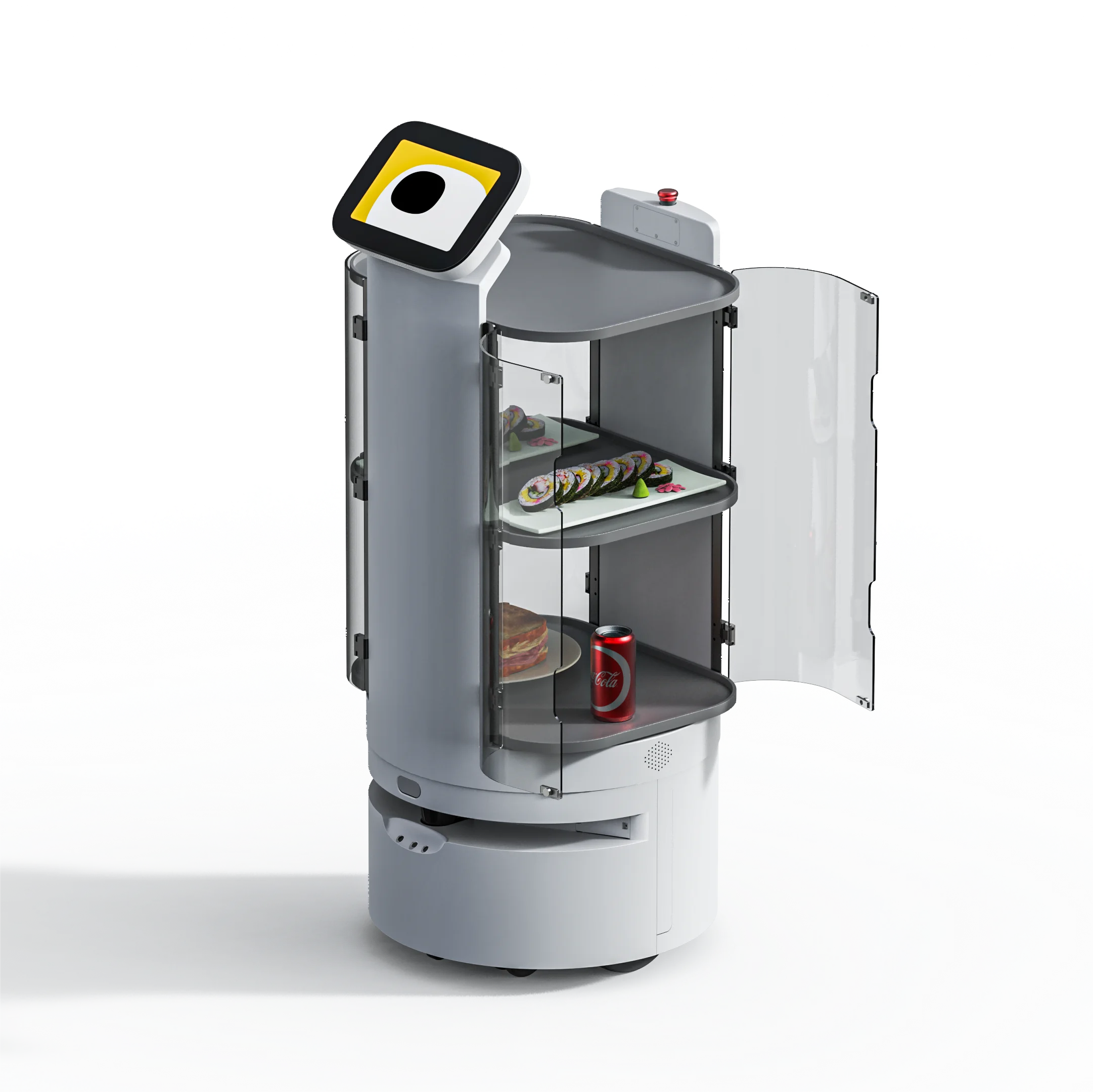 Food Delivery Robot High Load Bearing Auto Charging Navigation for Restaurant Hotel cafe Delivery Robot