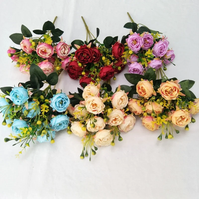 Factory Price Manufacturer Supplier Peony Flower Silk Peony Bouquet Artificial Peonies