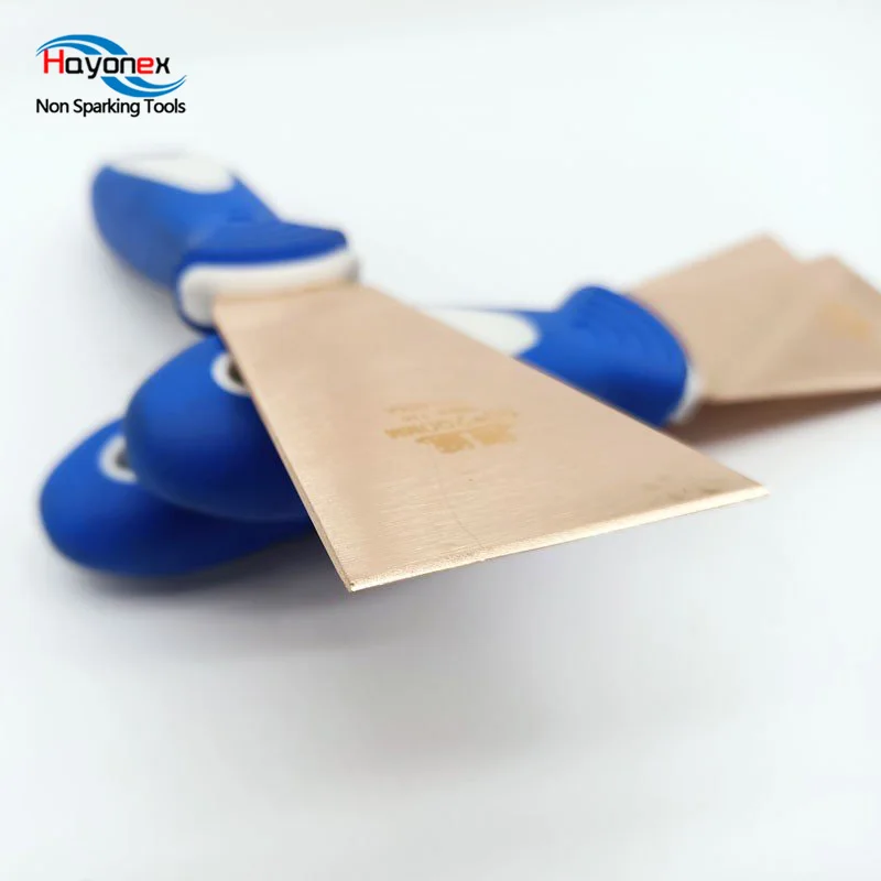 Best Selling Explosion Proof Plastic Handled Putty Knife Safety Tool Beryllium Bronze flexible Non sparking tools washer dryer