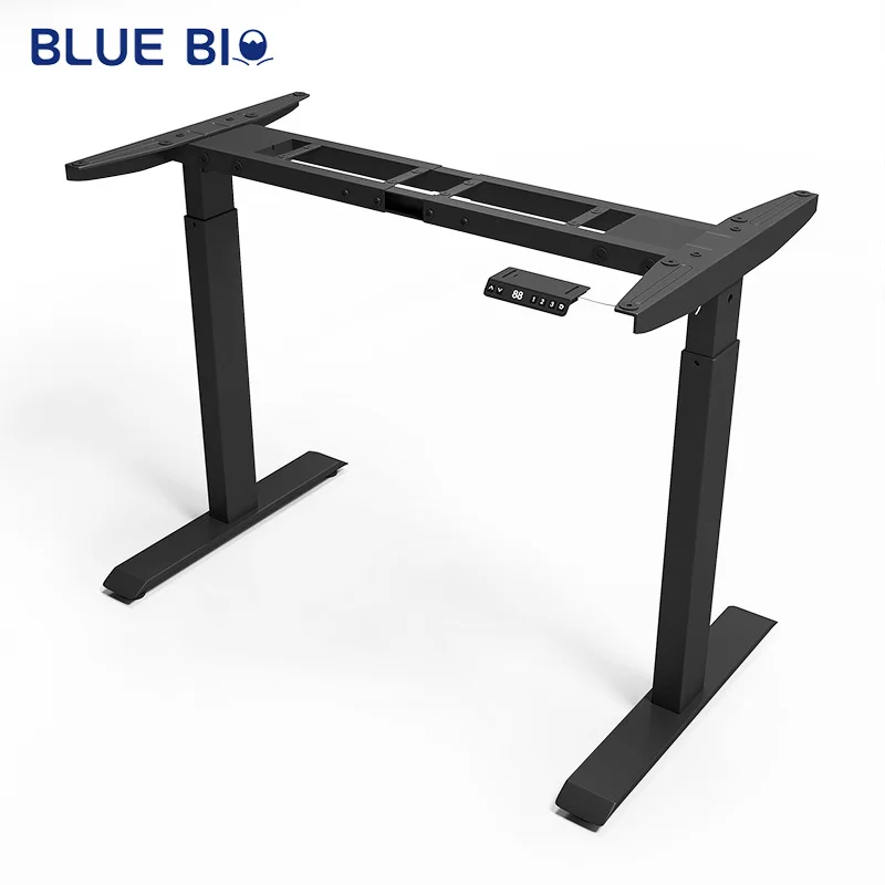 Electric Adjustable Height Desk Ergonomic Metal Standing Desk Dual Motor Table for three stage