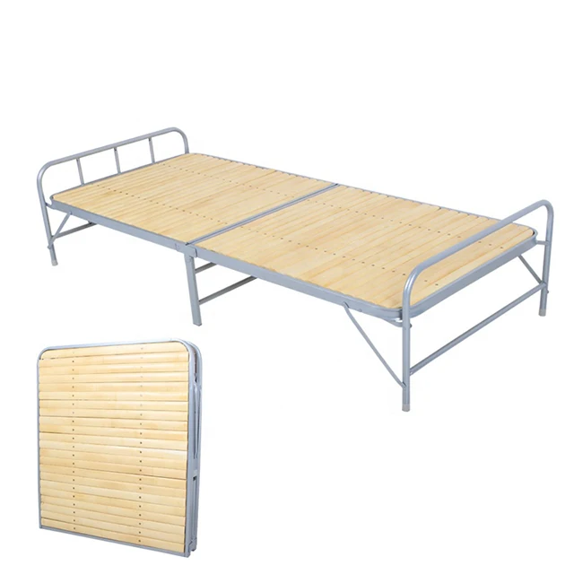 
Cooling Bamboo Foldable Folding Smart Board Super Single Frame Wooden Bed 