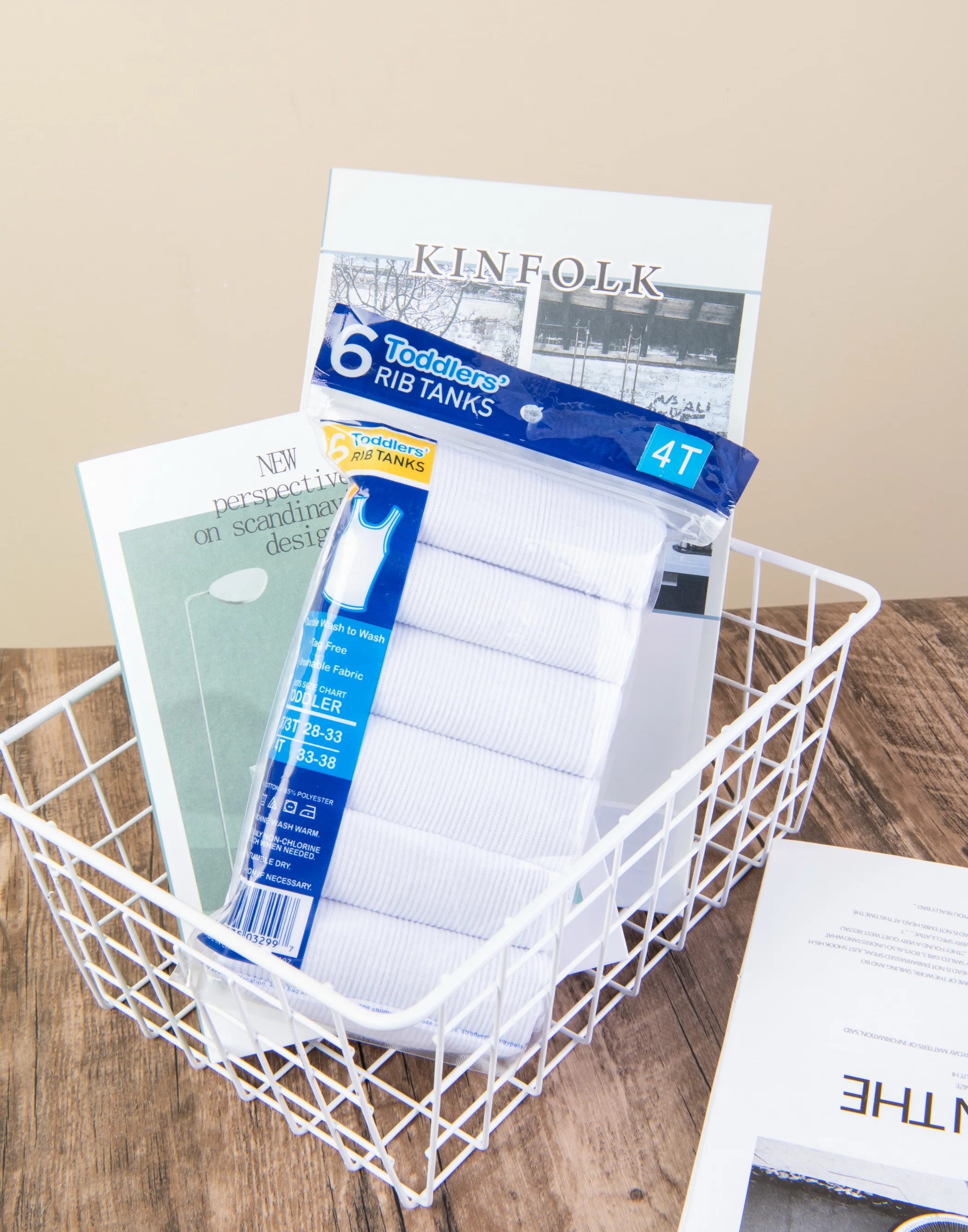 Hot Selling Toddler Boy Tank Top Solid Plain White Ribbed Knit 6 Piece Value Pack Seamless Baby Singlets