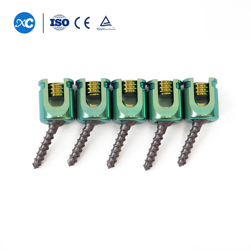 2.5-4.0mm Titanium Polyaxial Pedicle Screw Veterinary Orthopaedic Implants For Vet Spine Fixation Surgery