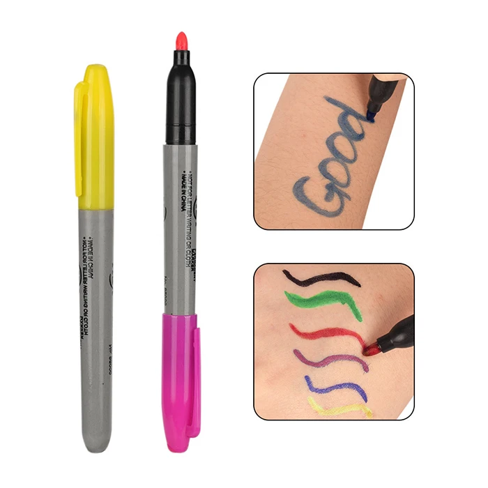 Non Toxic Temporary Tattoo Pens with Stencil on Skin and Body Markers
