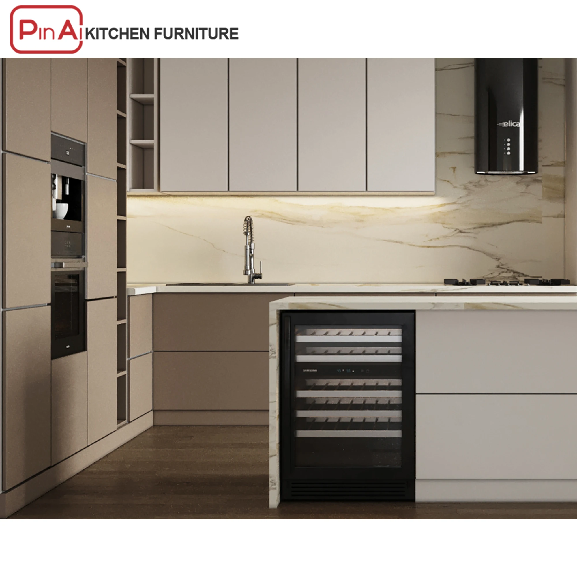 PINAI furniture accessories kichen cabinets support luxury modular kitchen furniture with modern mini bar