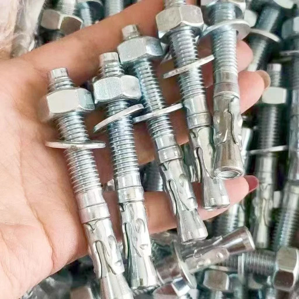 Factory Stock Wedge Anchor Bolt M16x140  Zinc Steel Grade 4.8 Wedge Anchor Expansion Bolts
