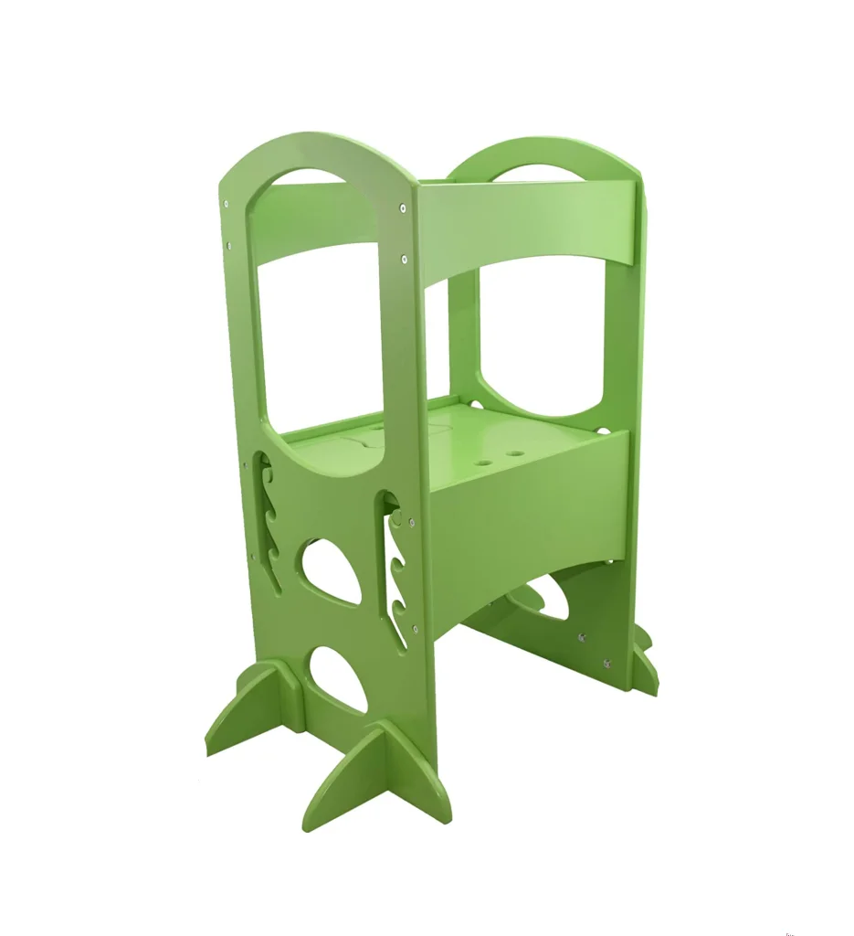 New Arrival  Pine Wood Kids Learning Tower Child Kitchen Helper Adjustable Height Step Stool