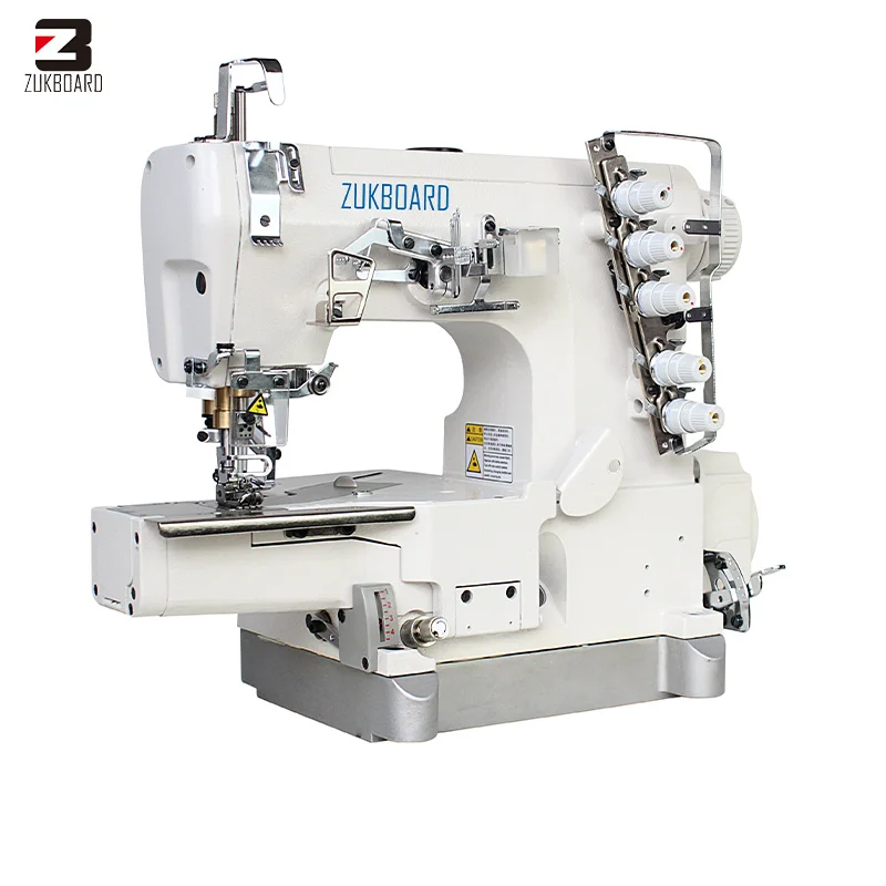 Direct drive servo motor flat seaming cover stitch sewing machine with automatic wire cutting function