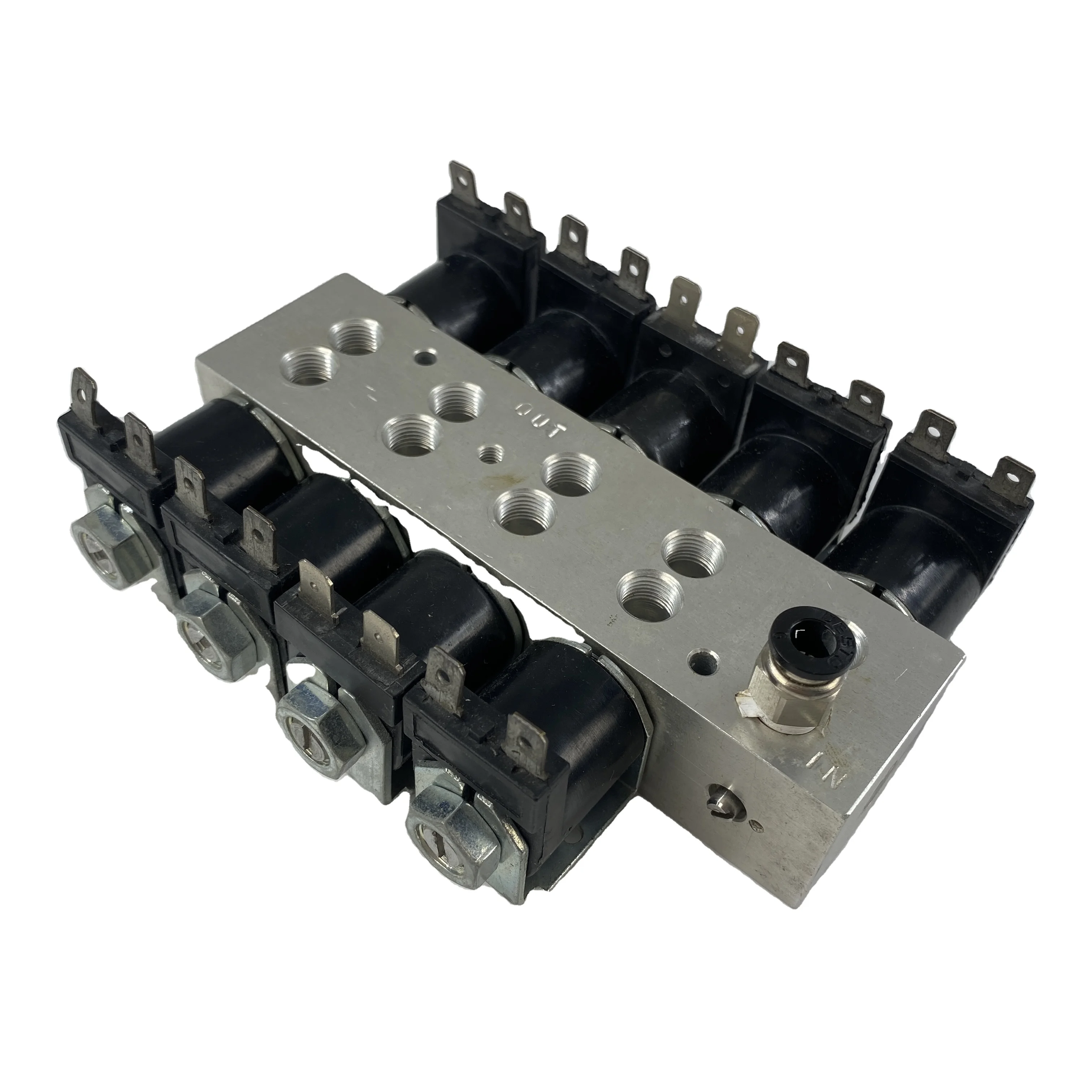 9 station manifolds Brass solenoid water valve 24VDC