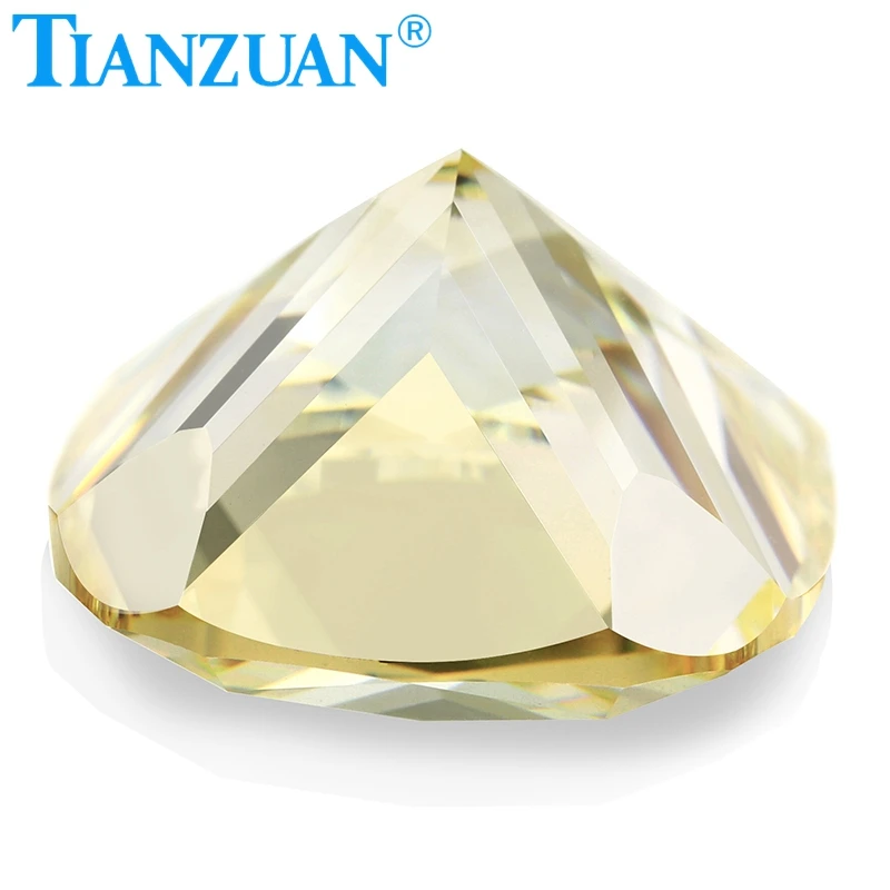 Свободные фианиты класса 6A, форма подушки, Алмазная огранка, маленький желтый цвет, кубический цирконий, искусственные драгоценные камни