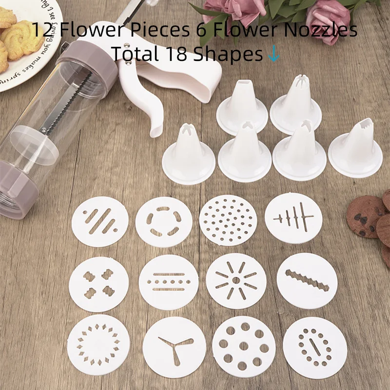 High Quality Nozzles Icing Piping Cream Muffin Biscuit Maker Maamoul Cookie Mold Laminating Gun