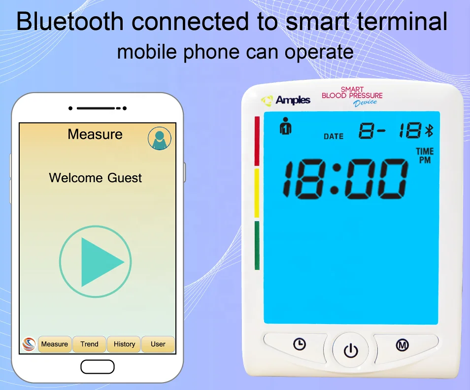 APP health management ECG+Heart Attack Early Warning Arm Blood pressure monitor