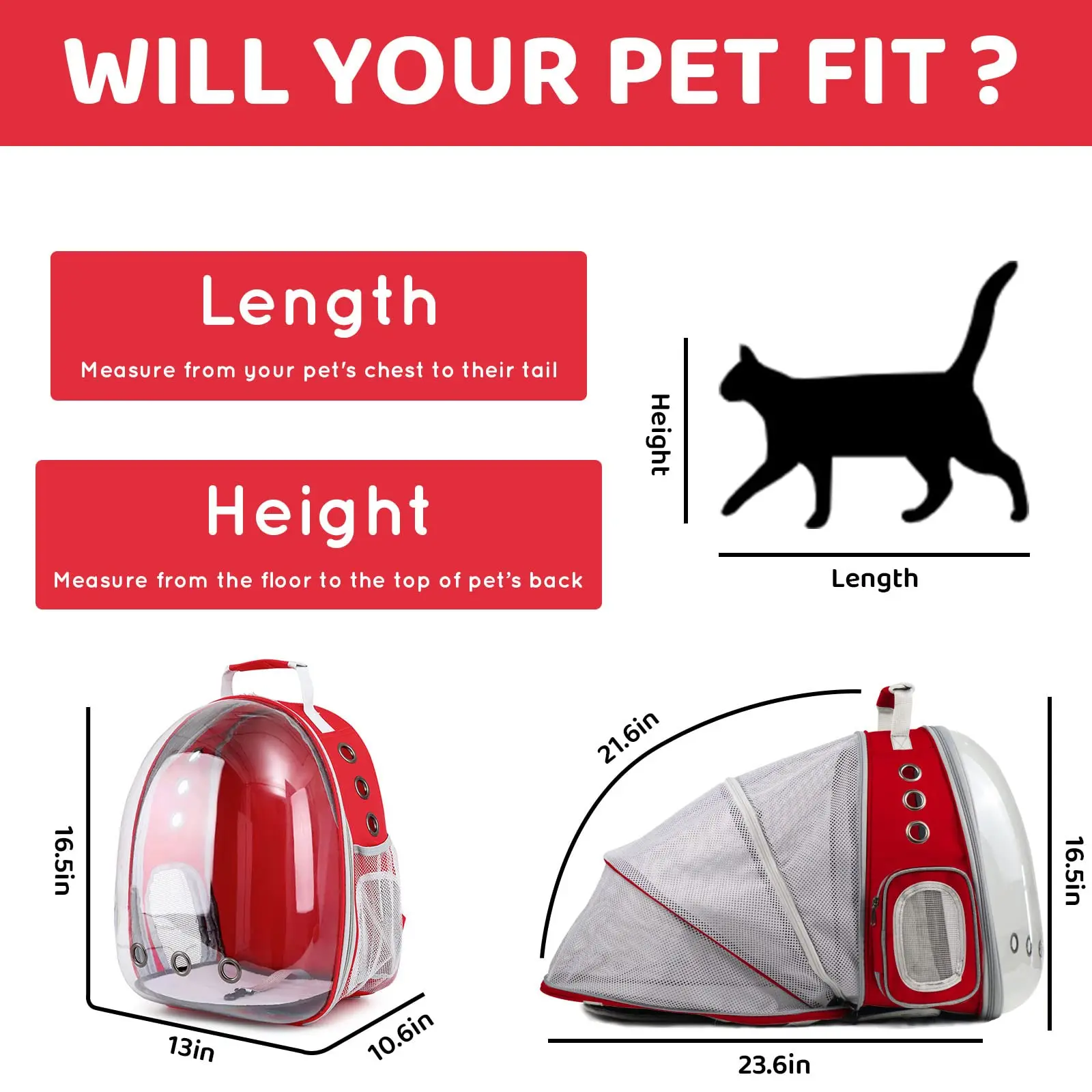 Breathable Large Capacity Pet Backpack Transparent Capsule Backpack Travel Portable Space Capsule Double Shoulder backpack