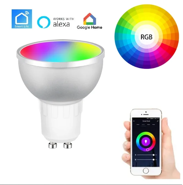 
Smart lights WIFI controller RGB with alexa TUYA spot light G10 base 