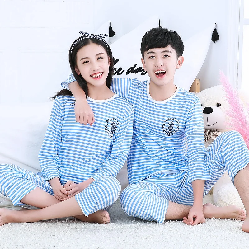 
Wholesale Children Clothing In Summer Kids Short Sleeved Suit Boy Girl Loungewear 3/4 Sleeved Set Casual 2 Pcs Pajamas Sleepwear 