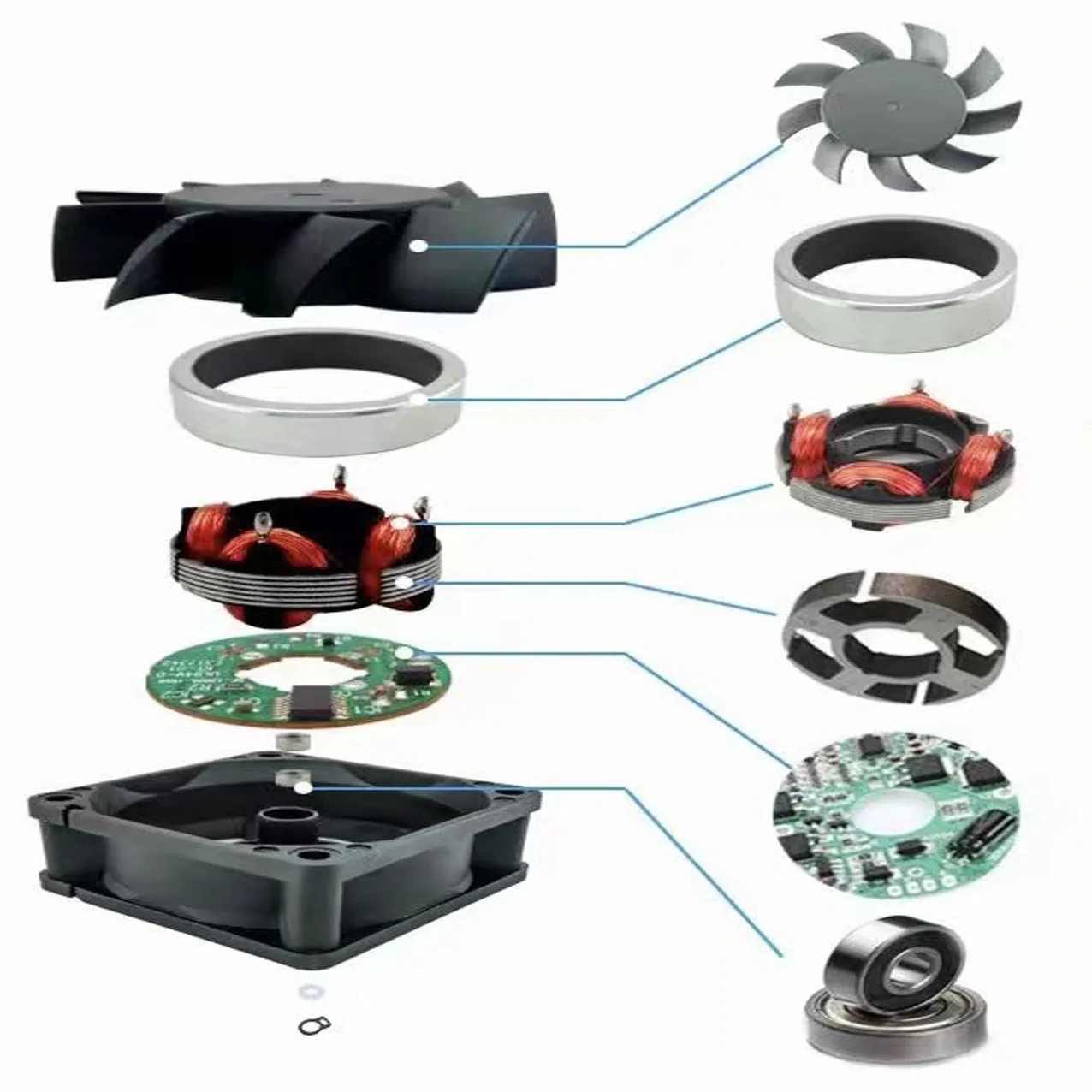 DC Axial fan size 60*60*20 Ventilation fan for machines cooling air high wattage &high power