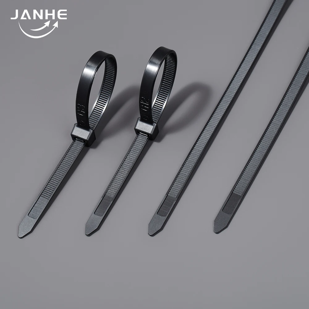 White 100mm Nylon Cable Ties Self-Locking Plastic Manual Zip Ties for Packing Wire Fastener Strip