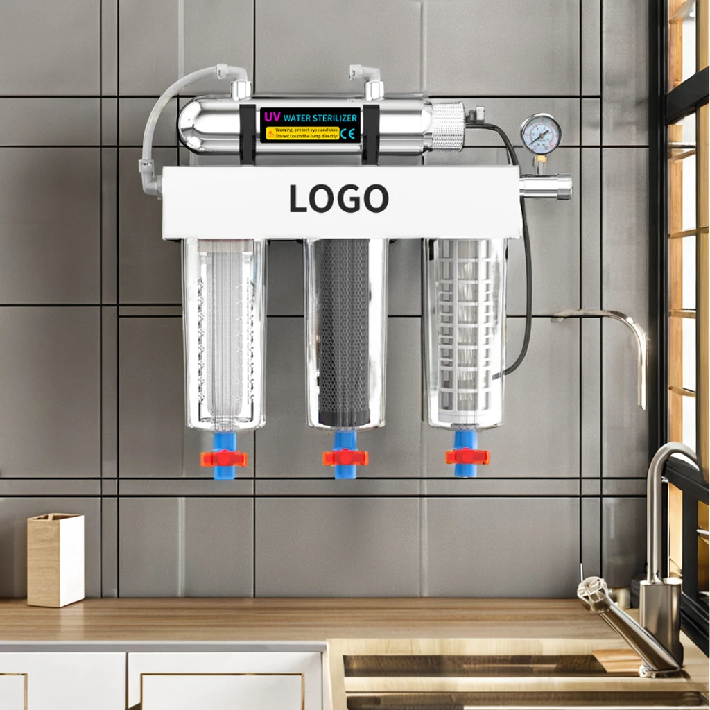 Hot Sale household drink water filters Ultrafiltration Water Purifiers Stainless Steel Mesh 5 stage tap UV Water Purifier