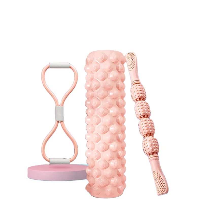Fitness Pilates Foam Roller Blocks Suit Yoga Column Massage Relax Ball Yoga Stick For Back Waist arm Leg Foot Massage Trainer