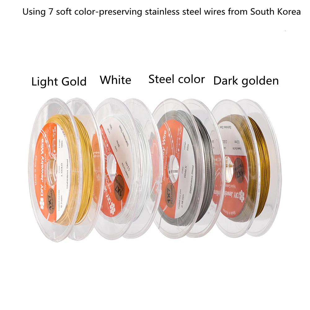 7 in 1 South Korea wire for jewelry making Color retention Stainless steel wire for jewelry making