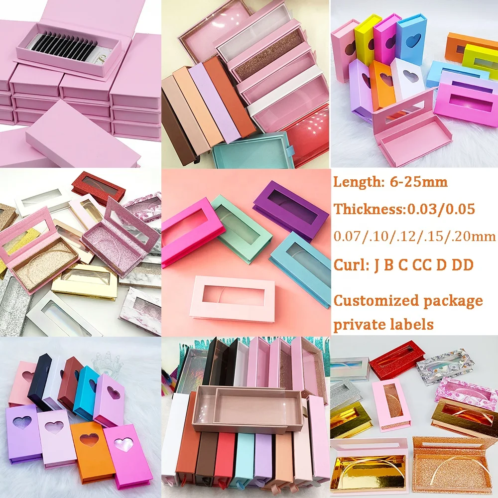 Premium Lash Trays Volume Korean Silk Mink C D Fluffy Cashmere Eyelash Extension PBT